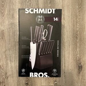 Schmidt Bros. Black Knife Set - 14 Piece High-Carbon Stainless Steel